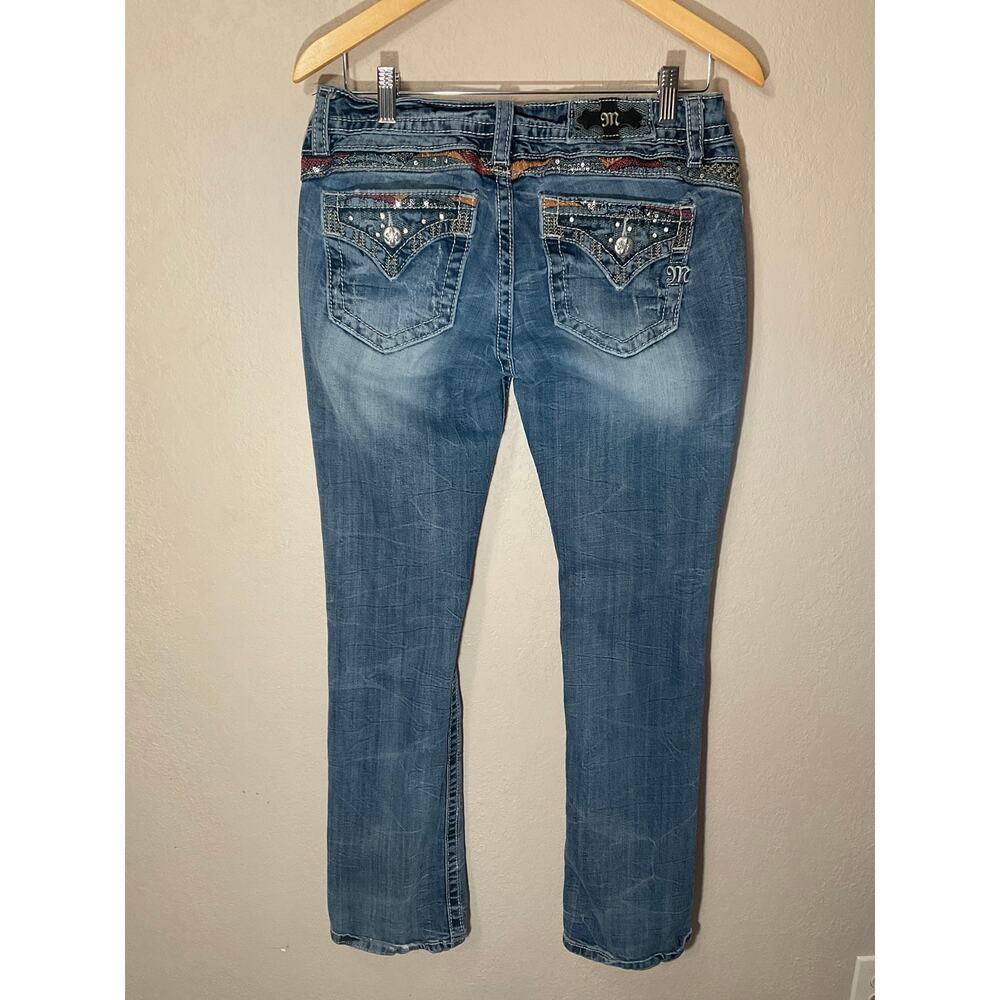 Miss Me women's distressed slim boot cut blue jeans SZ 29